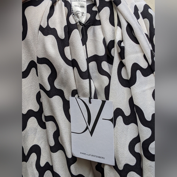 NWT Perfect  Damiana  Dress in Clouds White Diane Von Furstenberg Silk Dress - Picture 5 of 15